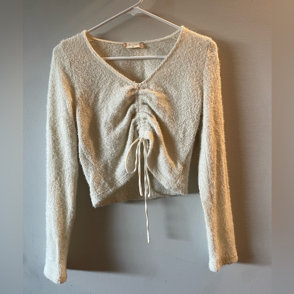 Cream altar’d state knit cropped sweater